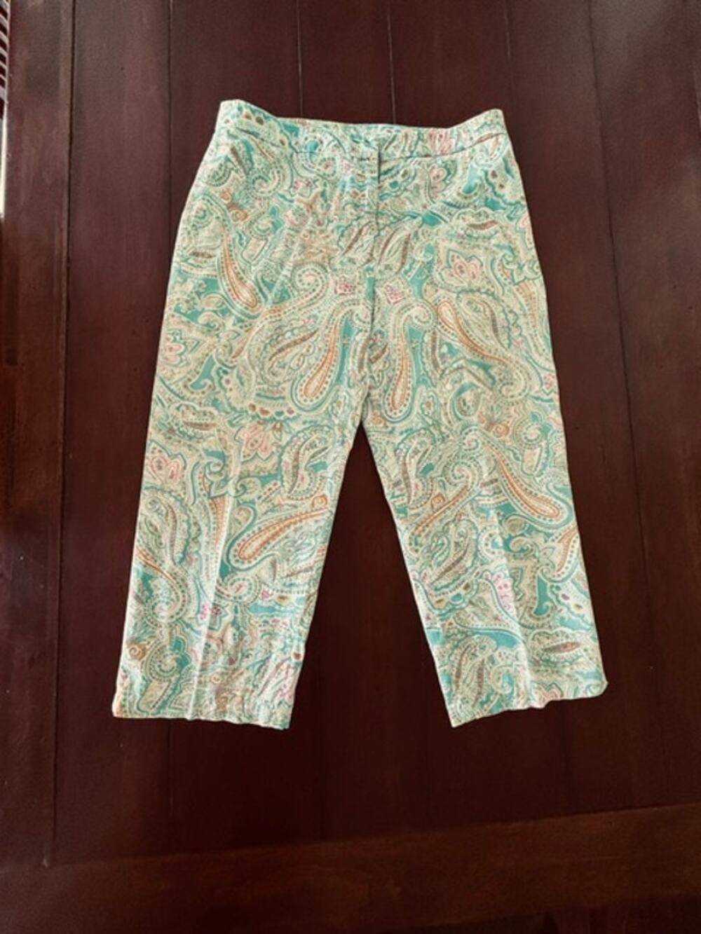 Jones New York Signature Collection Paisley Crop Pants Women's Size‎ 12
